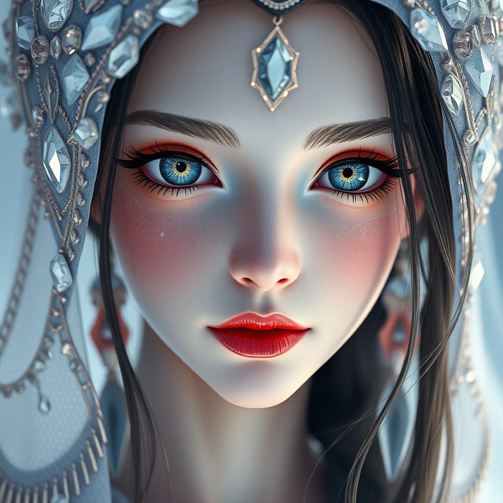 Ukrainian Alien Woman with Crystalline Features