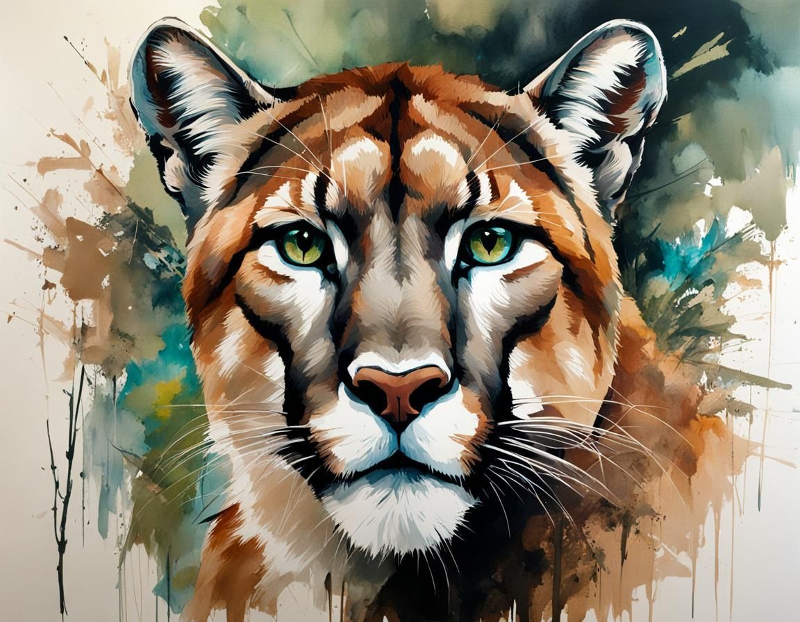 Portrait of a cougar
