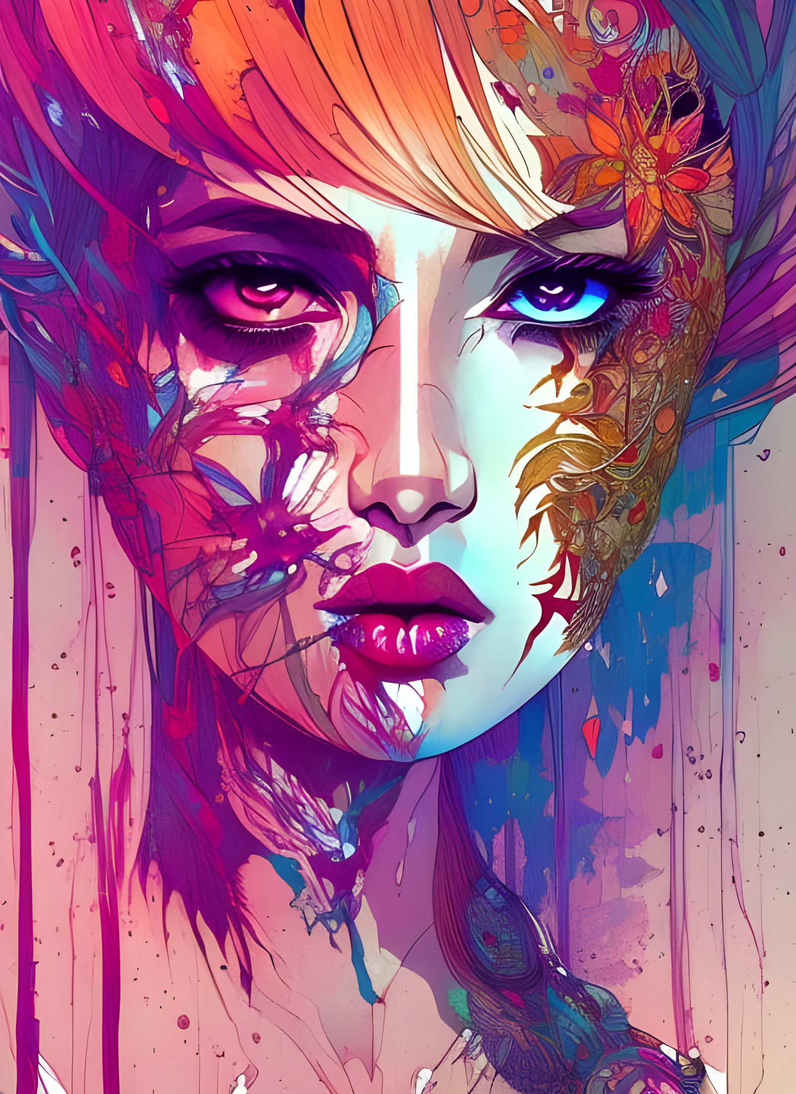 Gorgeous Warrior Princess in Vibrant Cinematic Style