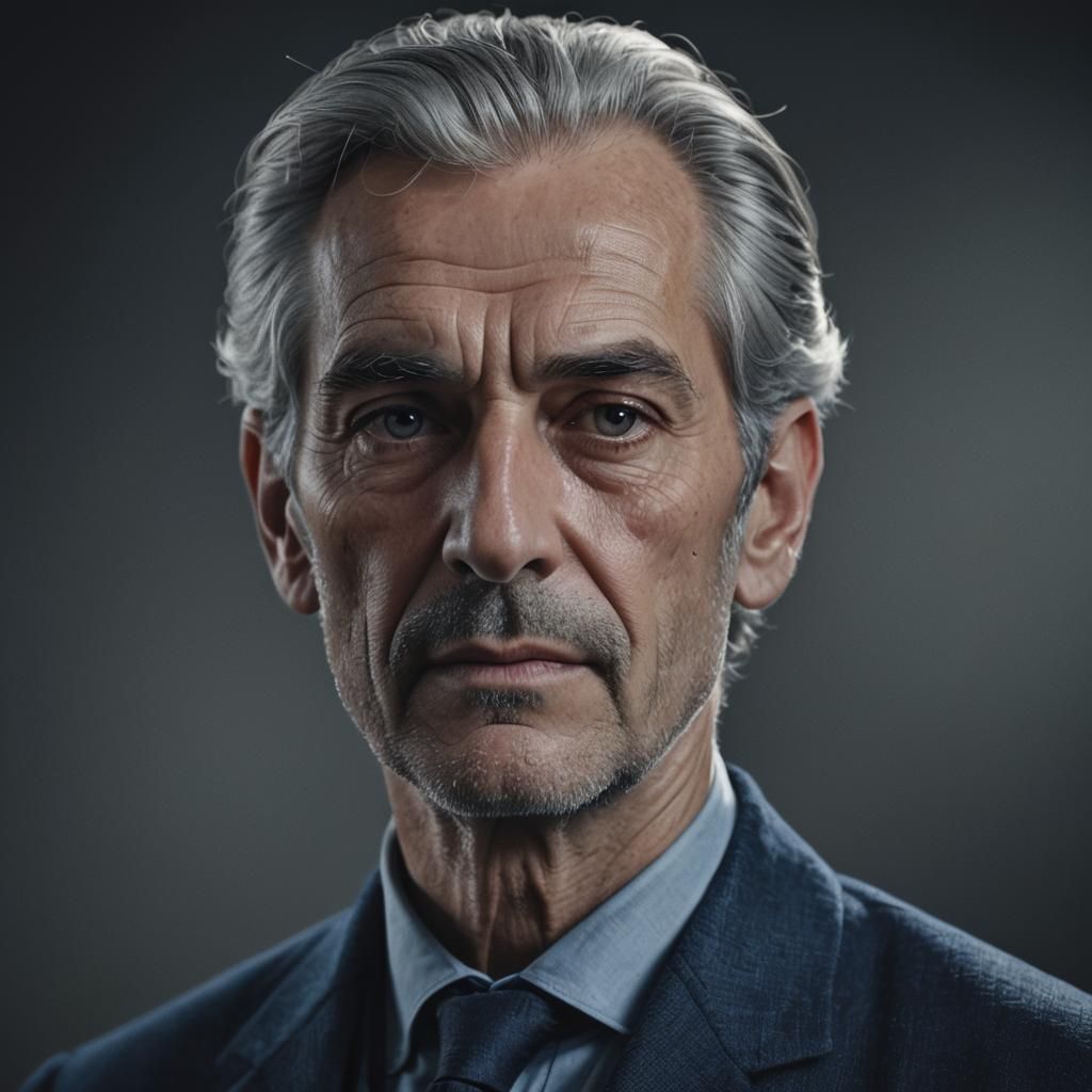 Stern Nobleman Portrait in Rembrandt Inspired Style