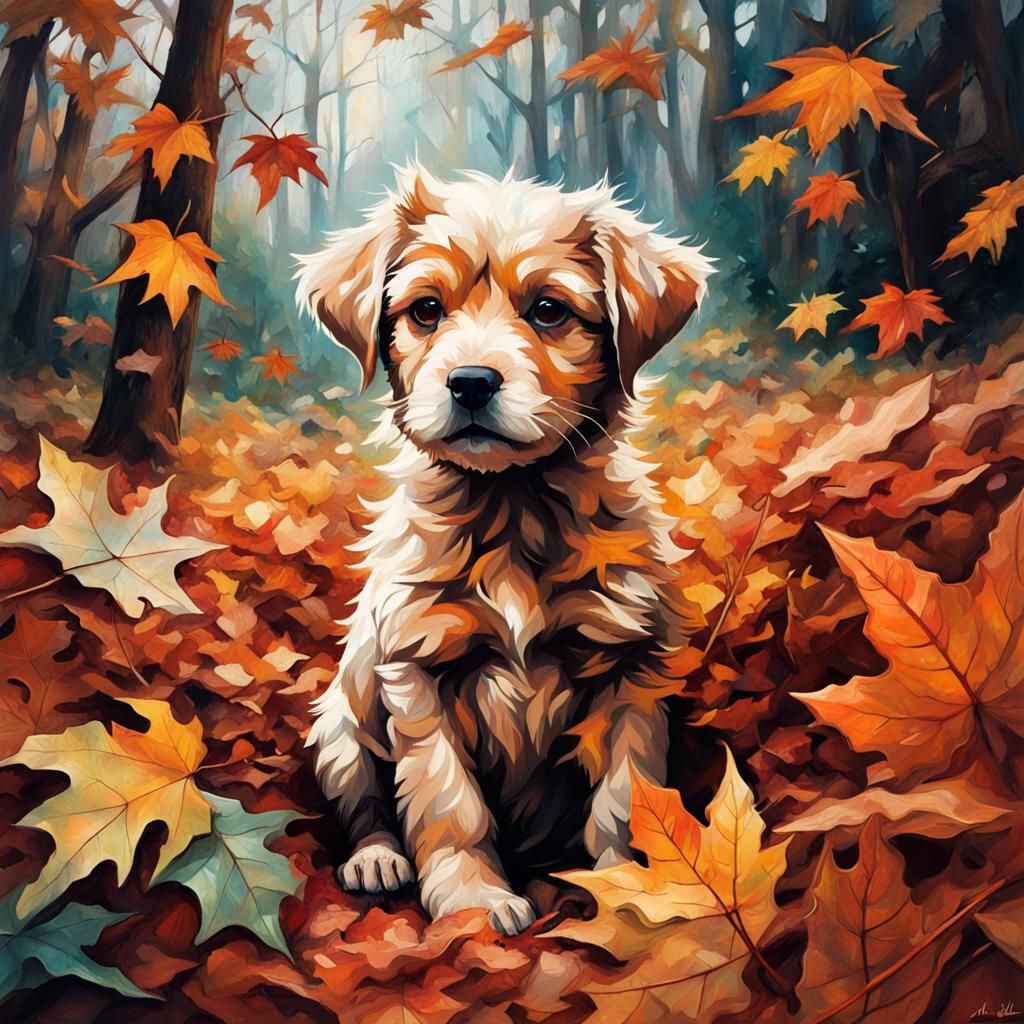 autumn puppy