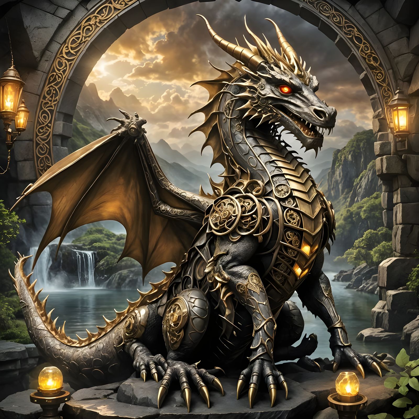 Oilliphéist an Irish Dragon.