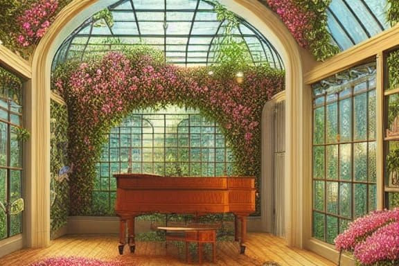 Ornate Victorian Greenhouse Built in Oak Tree