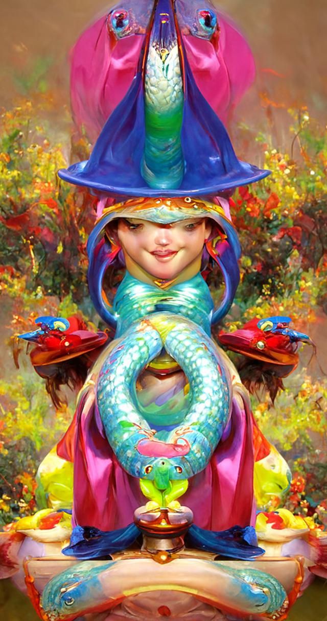 Wizard Snake with Pointy Hat in Unreal Engine