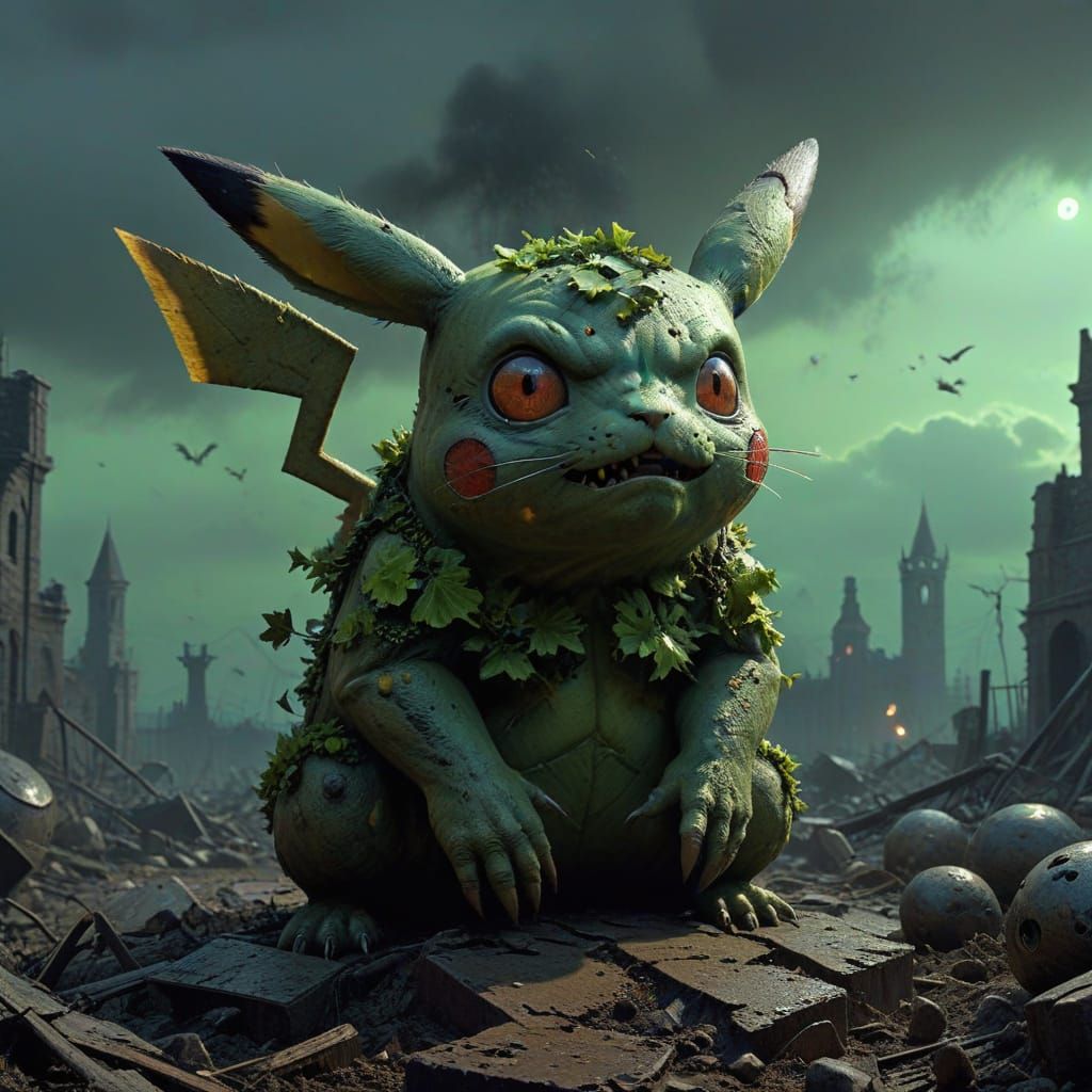 Undead Pokémon in Gothic Horror Style