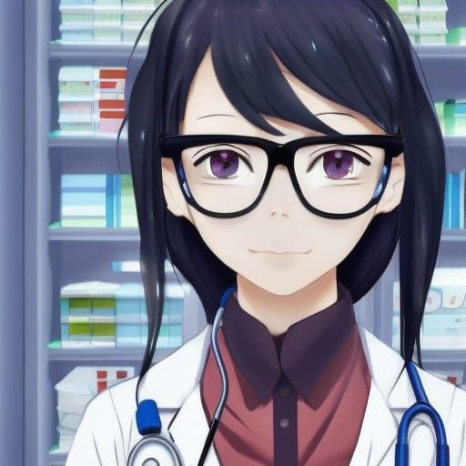 Anime Waifu as Doctor in Scientific Aesthetic