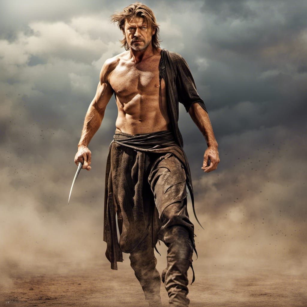 Sean Bean as a Young Strongman: Digital Art