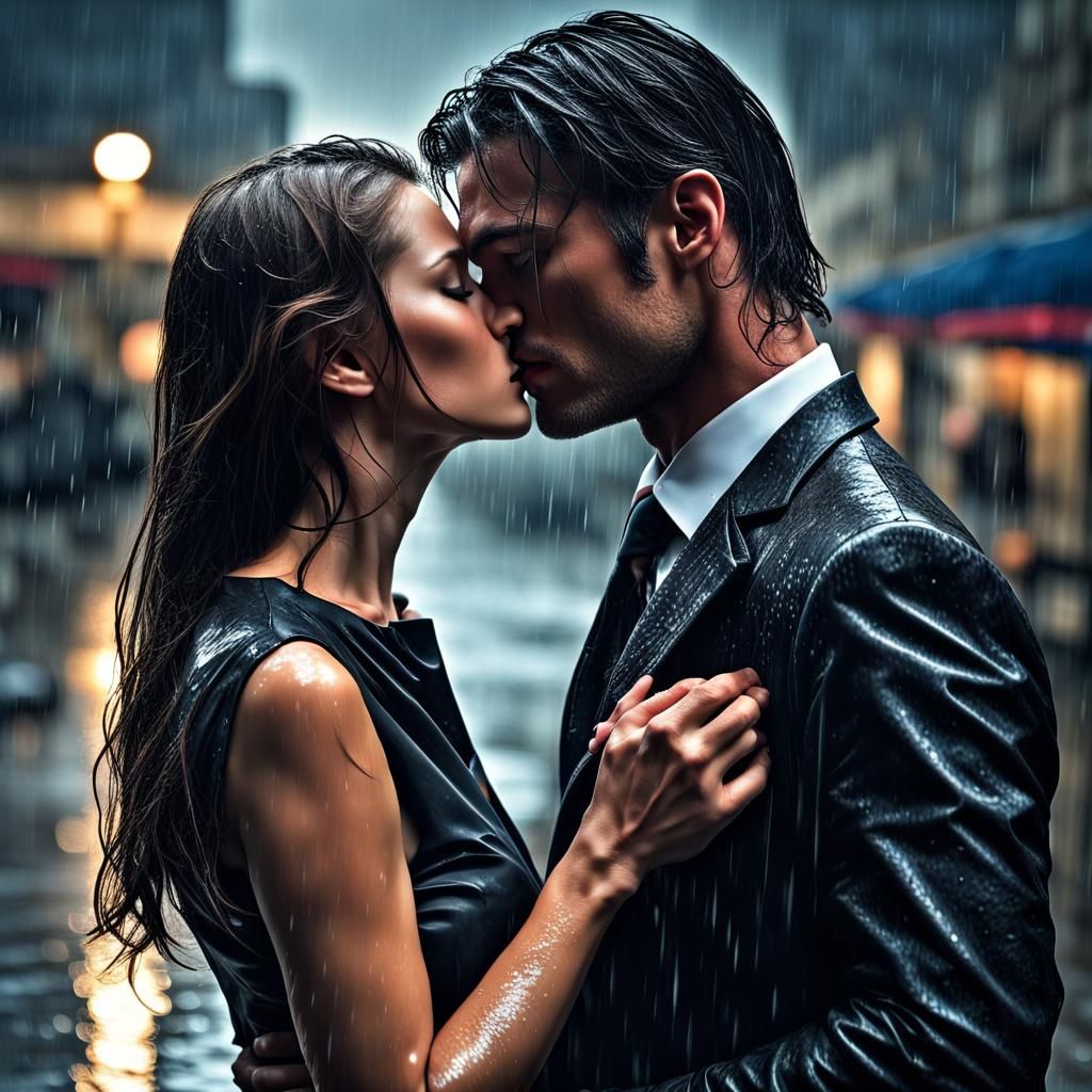 Heartbreaking Kiss in the Rain: A Forbidden Love