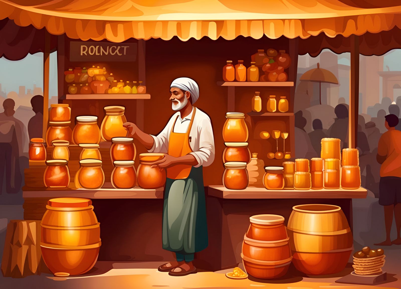 Magnificent Honey Stall at Market Corner