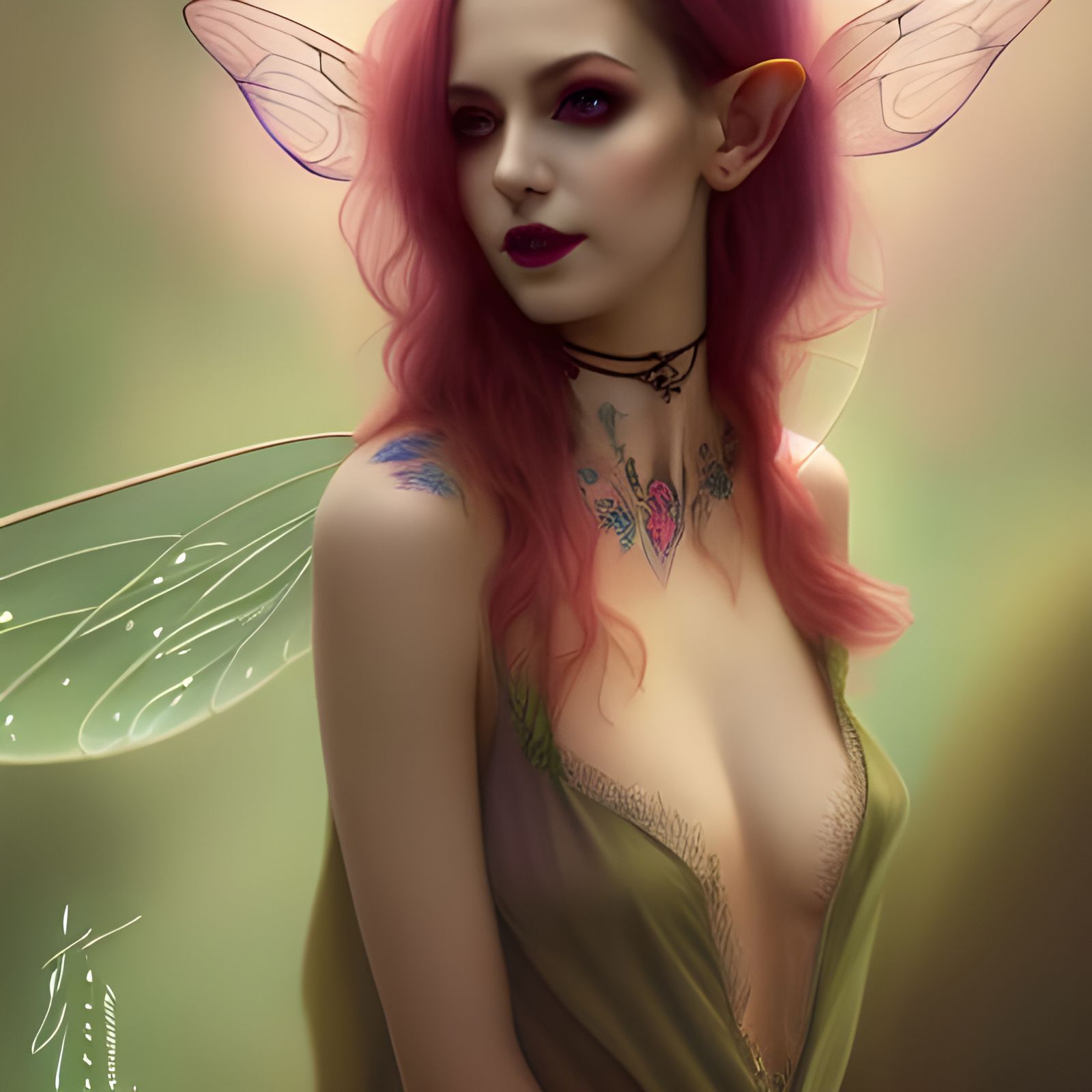 Enchanting Sylph Fairy Portrait in Hyper-Detailed Style