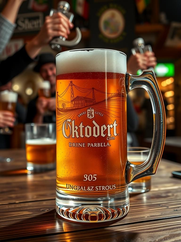 Oktoberfest Scene Inside a Beer Stein