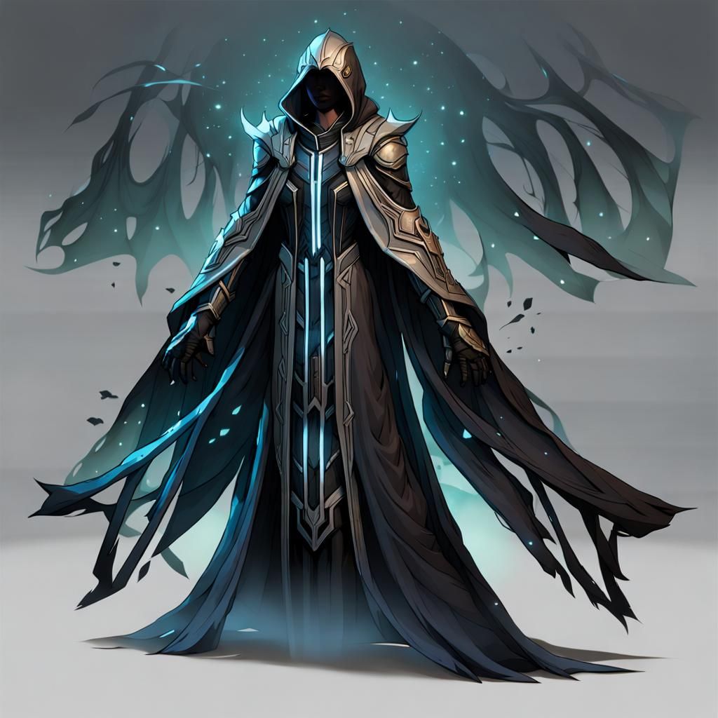 Shadow Veil Cloak: Ephemeral Futuristic Garment