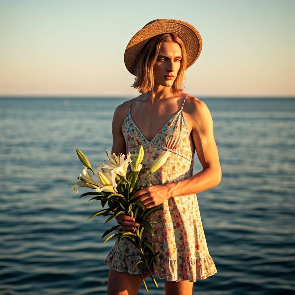 Elegant Summer Serenity in Pastel Hues with Floral Patterns