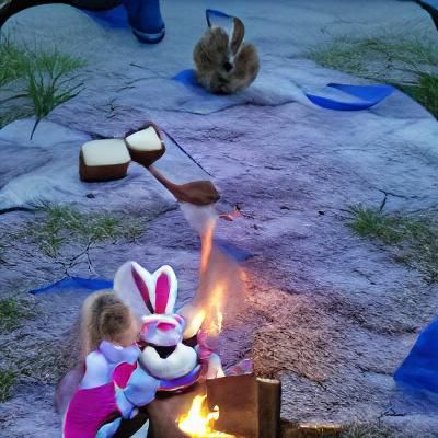 Easter Bunny Campfire S'mores Adventure