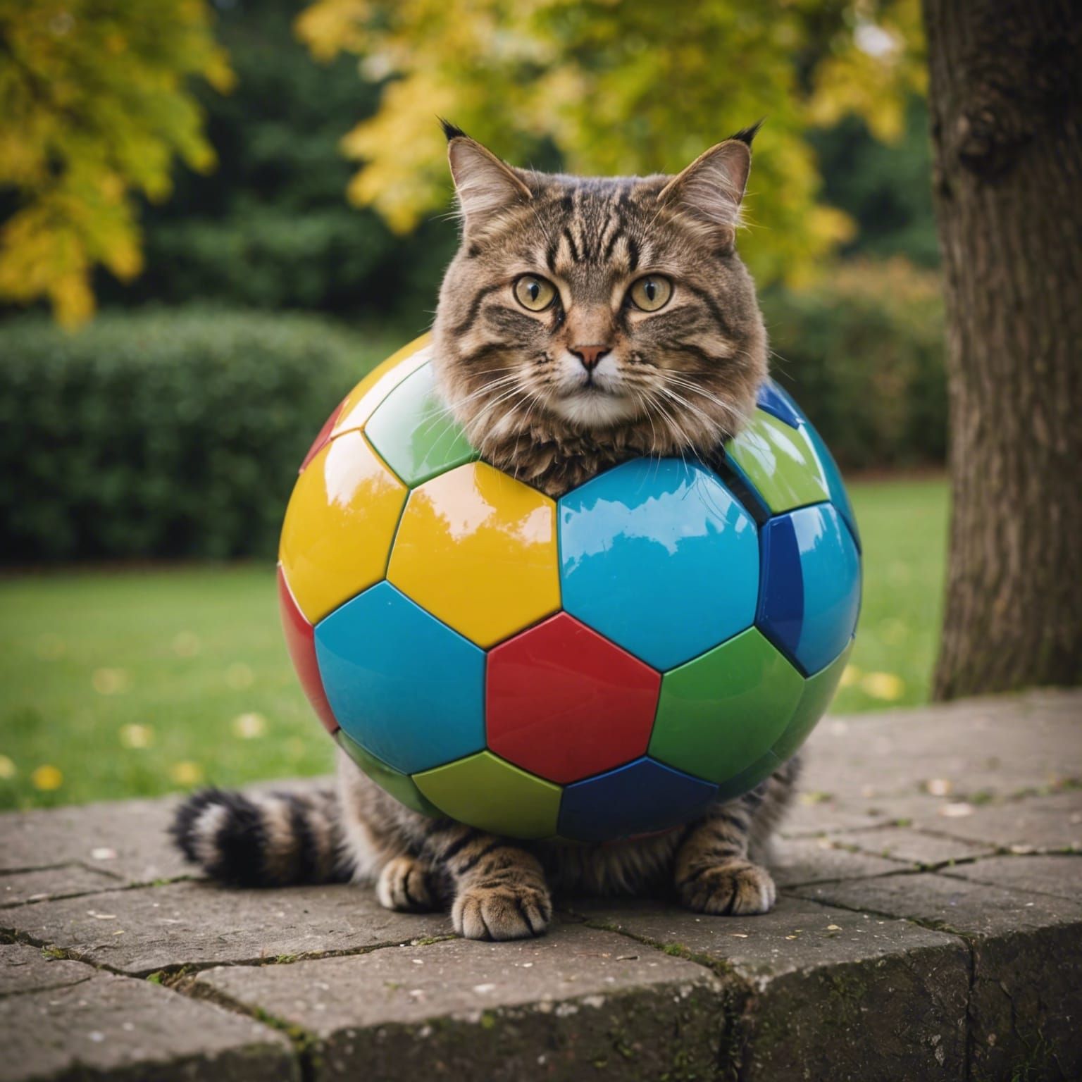 AI Generates Abstract Chat Ball Illustration