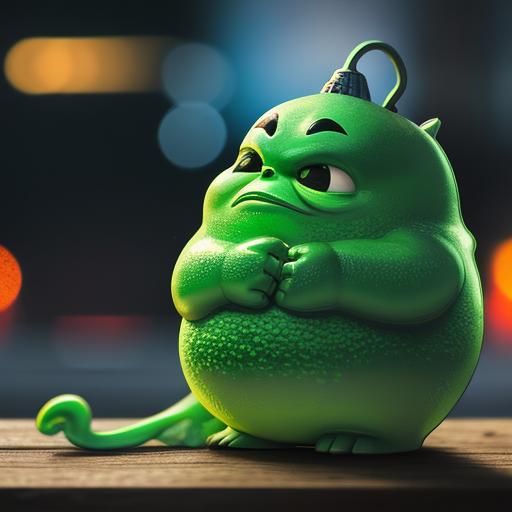 Slimer from Ghostbusters in Sharp Focus