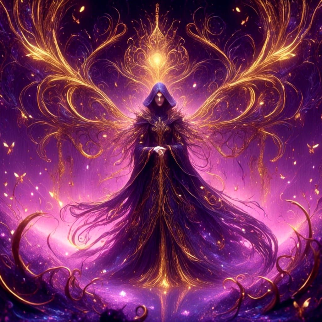 Golden Filigree: A Surreal Ornate Design