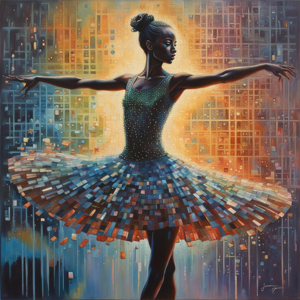 Binary Dancer: A Surreal Digital Illustration