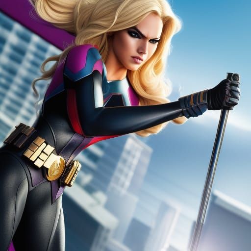 Hyperrealistic Batgirl as Digital Art