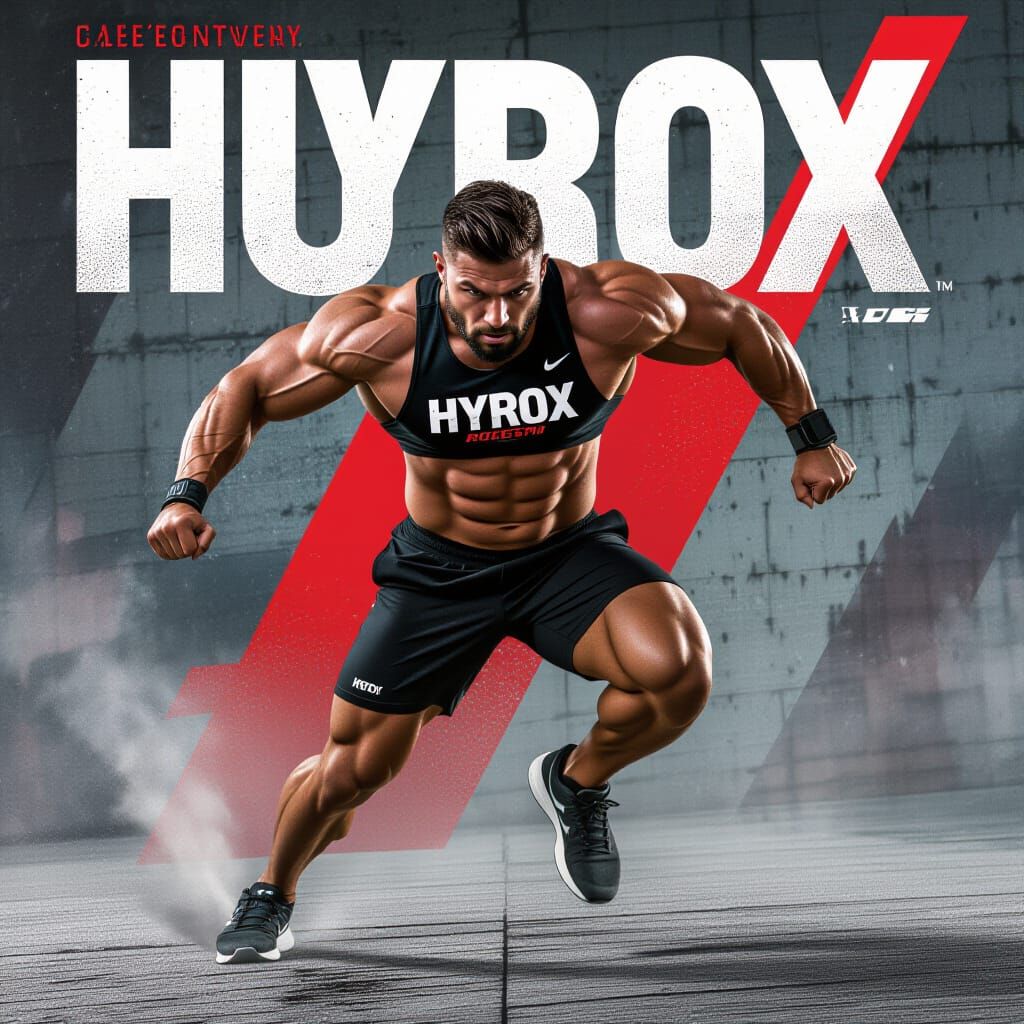 Dynamic Hyrox Athlete in Urban Setting