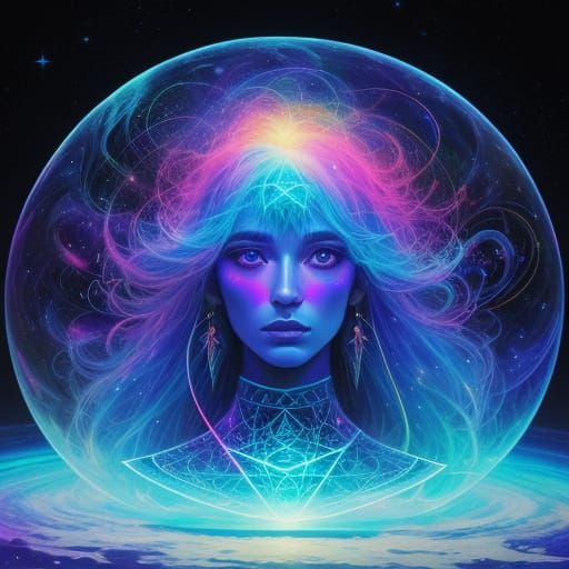 Cosmic Astral Vortex in Holographic Colors