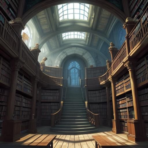 Enchanted Fantasy Library of Ancient Lore