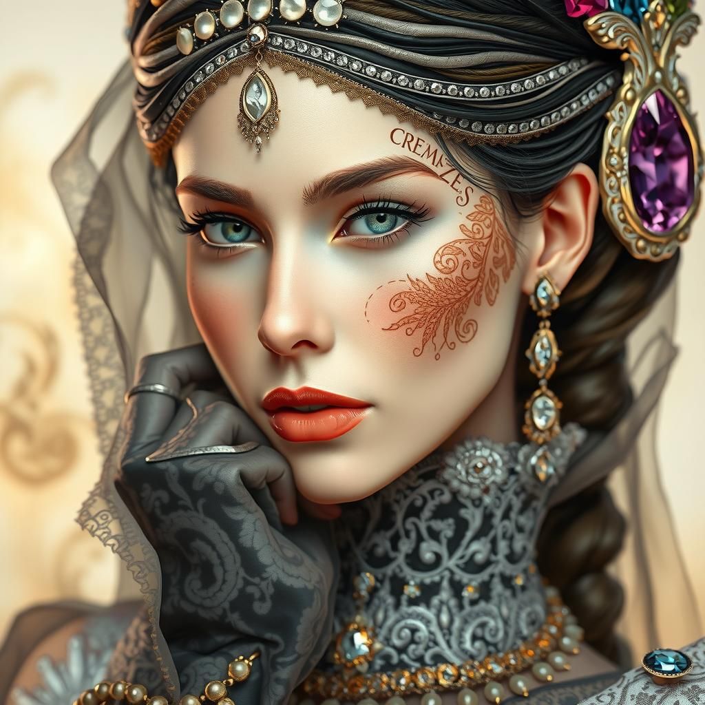Princess Portrait in Hyper-Realistic Digital Surrealism