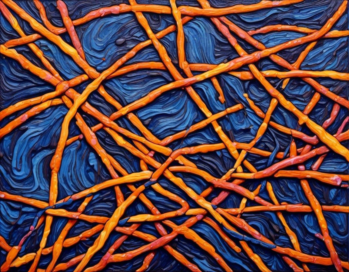 Symbiote Flesh Nation Map in Expressionist Style