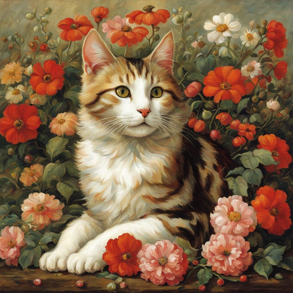 Historical Cat in Medieval Elegance