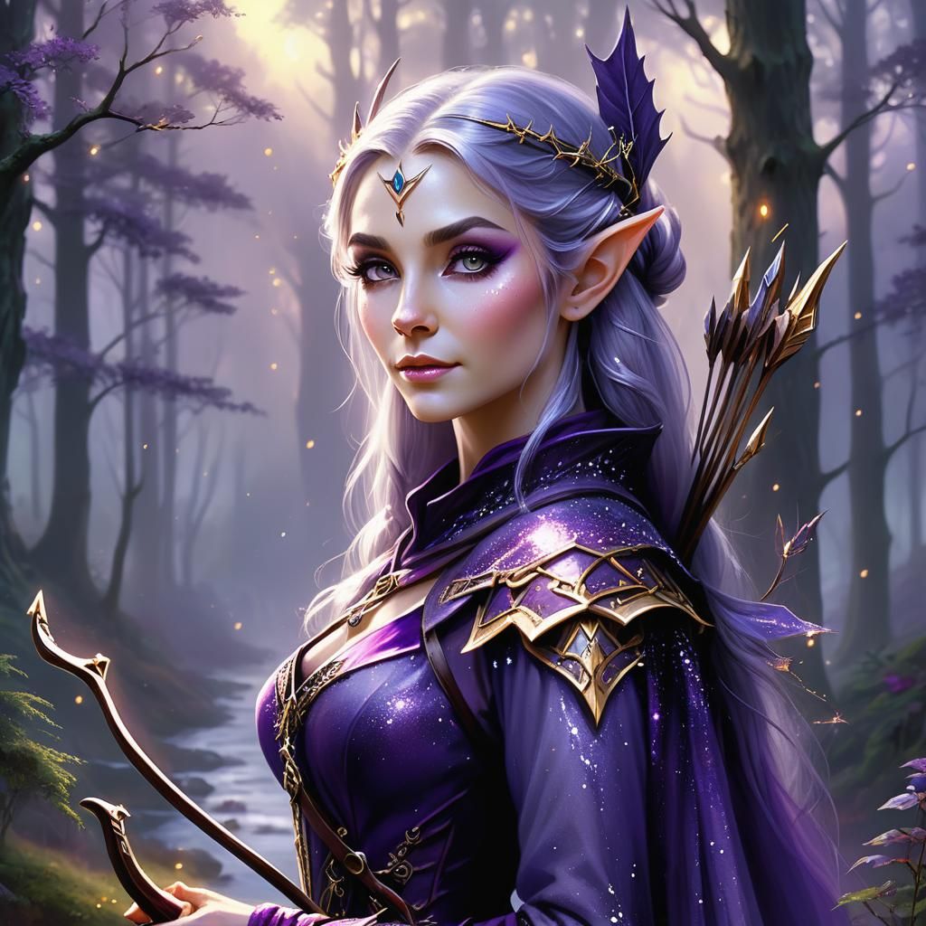 Ethereal Elf Portrait in Fantasy Forest