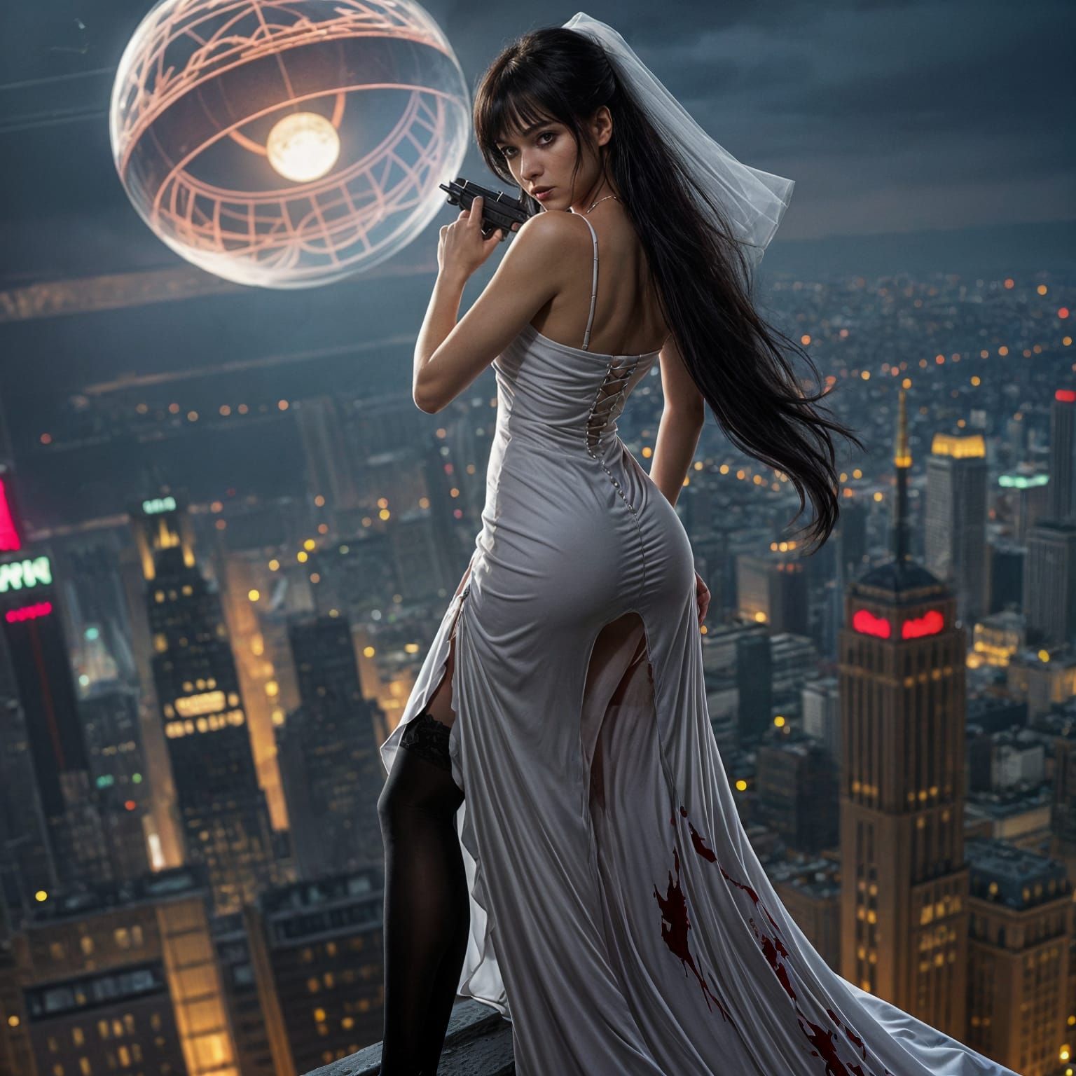 Ethereal Warrior Dominates Urban Battlefield