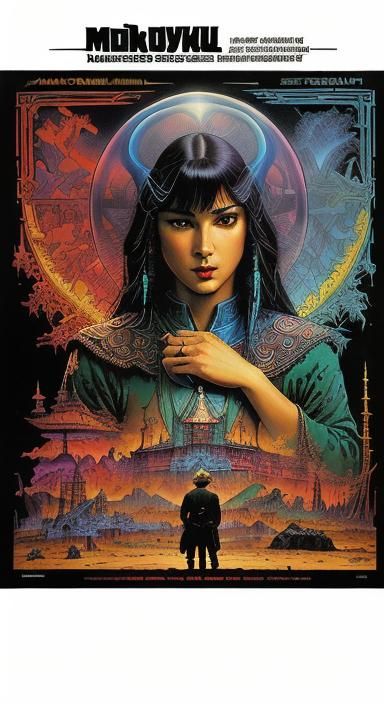 Dark Fantasy Retro Comic Art Movie Poster