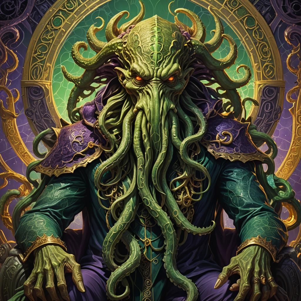 Cthulhu Concept Art Portrait in Dramatic Lighting