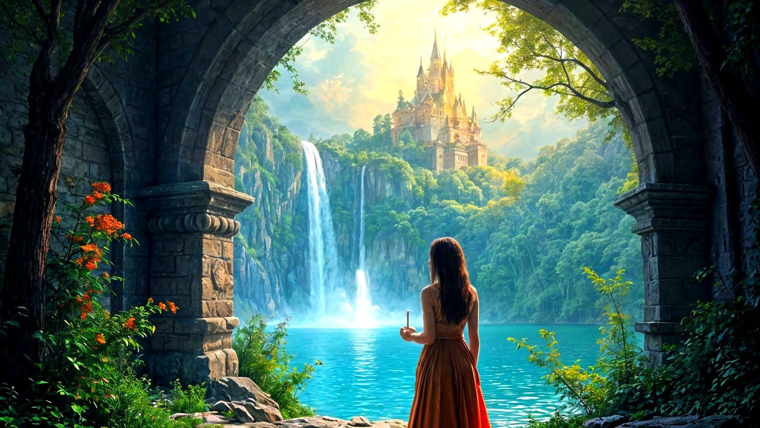 Artist Unlocks New Worlds Through Luminous Castle Painting