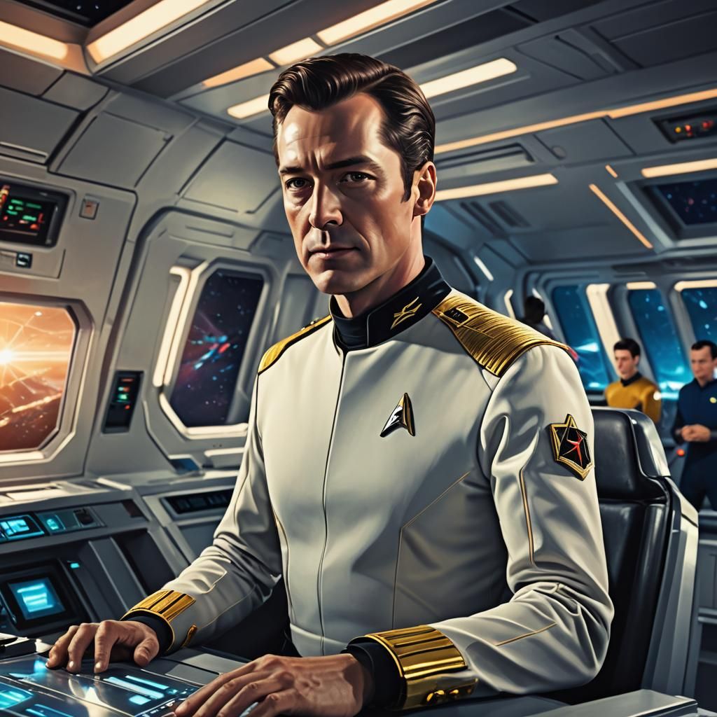 Data on the USS Enterprise Bridge in Vivid Digital Art