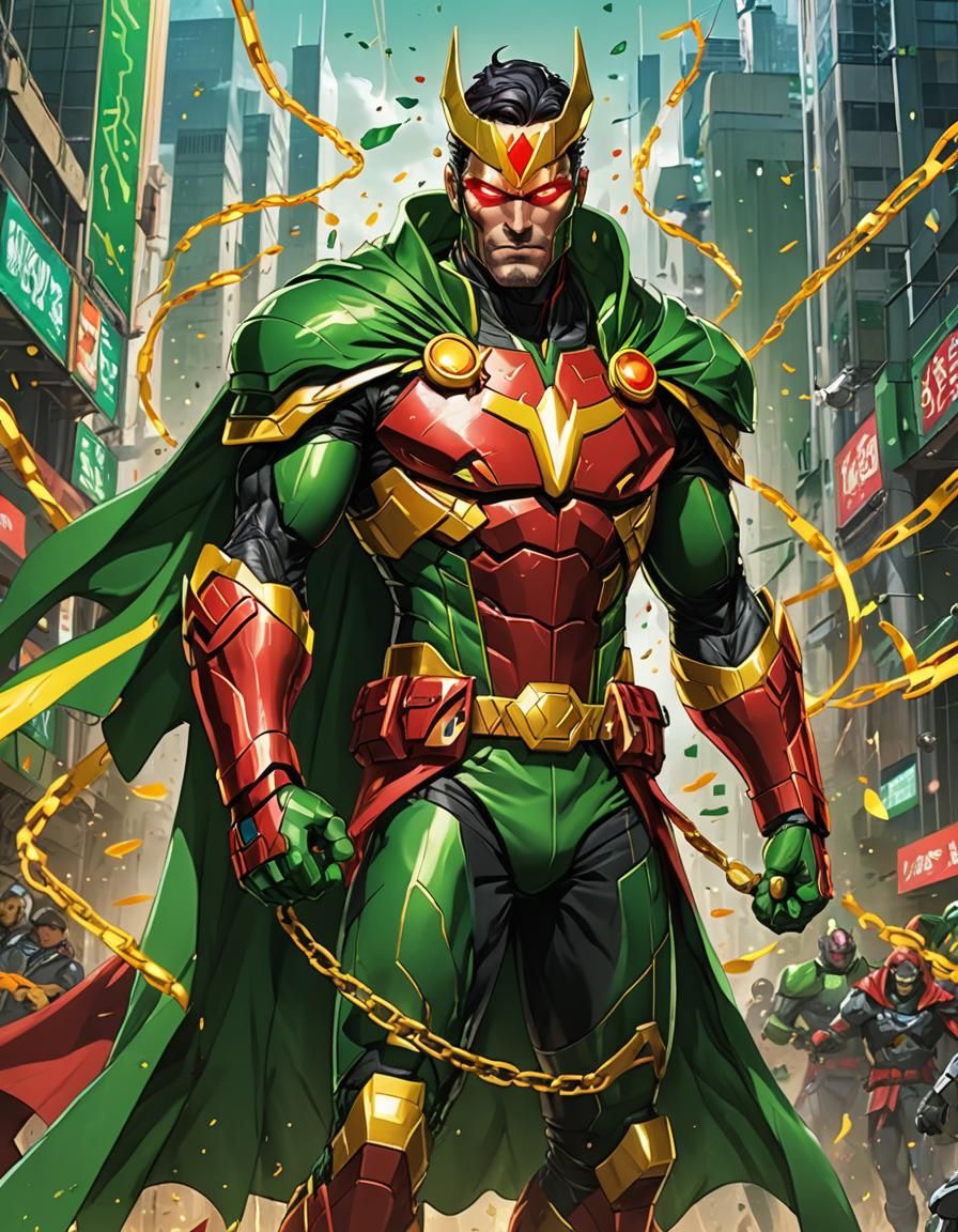 Mister Miracle Escapes: Epic Anime 3D Illustration