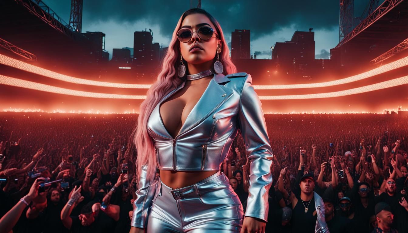 Karol G Concert: Epic Cinematic Digital Painting