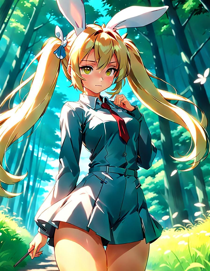 In the woods.