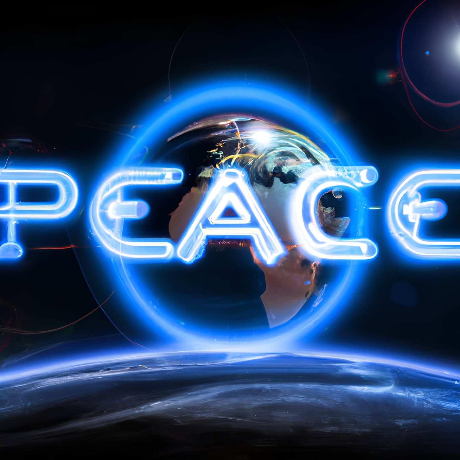 Hyperrealistic Earth From Space Advertising Peace