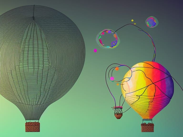 Hot Air Balloon Brain Lightbulb iii