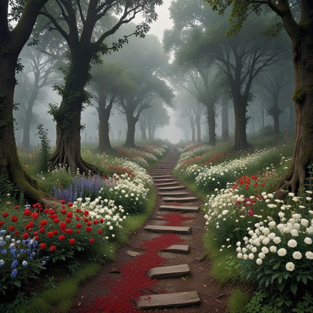 Mysterious Path to the Afterlife: Blood, Bone, and Flowers