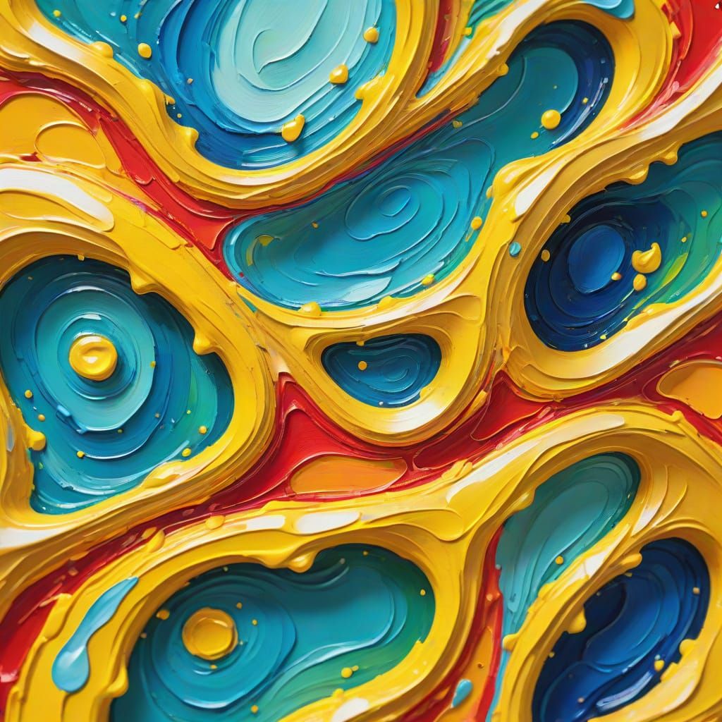 DNA Helix in Vibrant Gouache Style