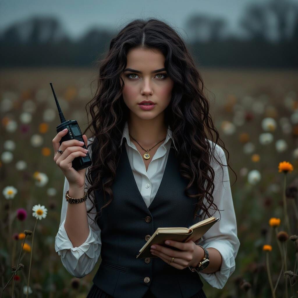 Clever German Spy in Destroyed Flower Meadow