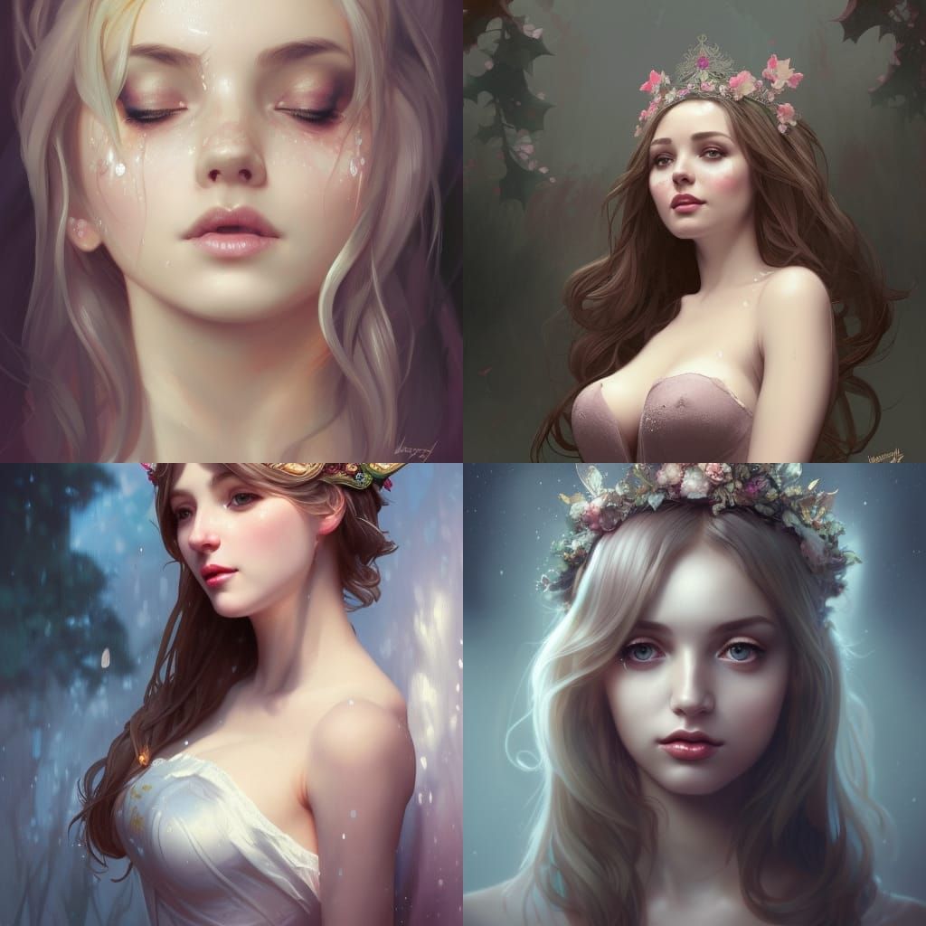 Holly Portrait in Hyperdetailed Splash Art Style