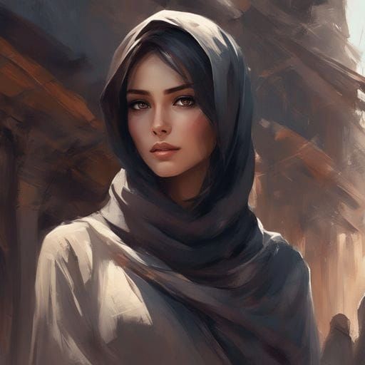 Beautiful Pakistani Girl in Hijab by Royo