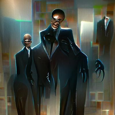 Sinister Men in Black, Digital Art