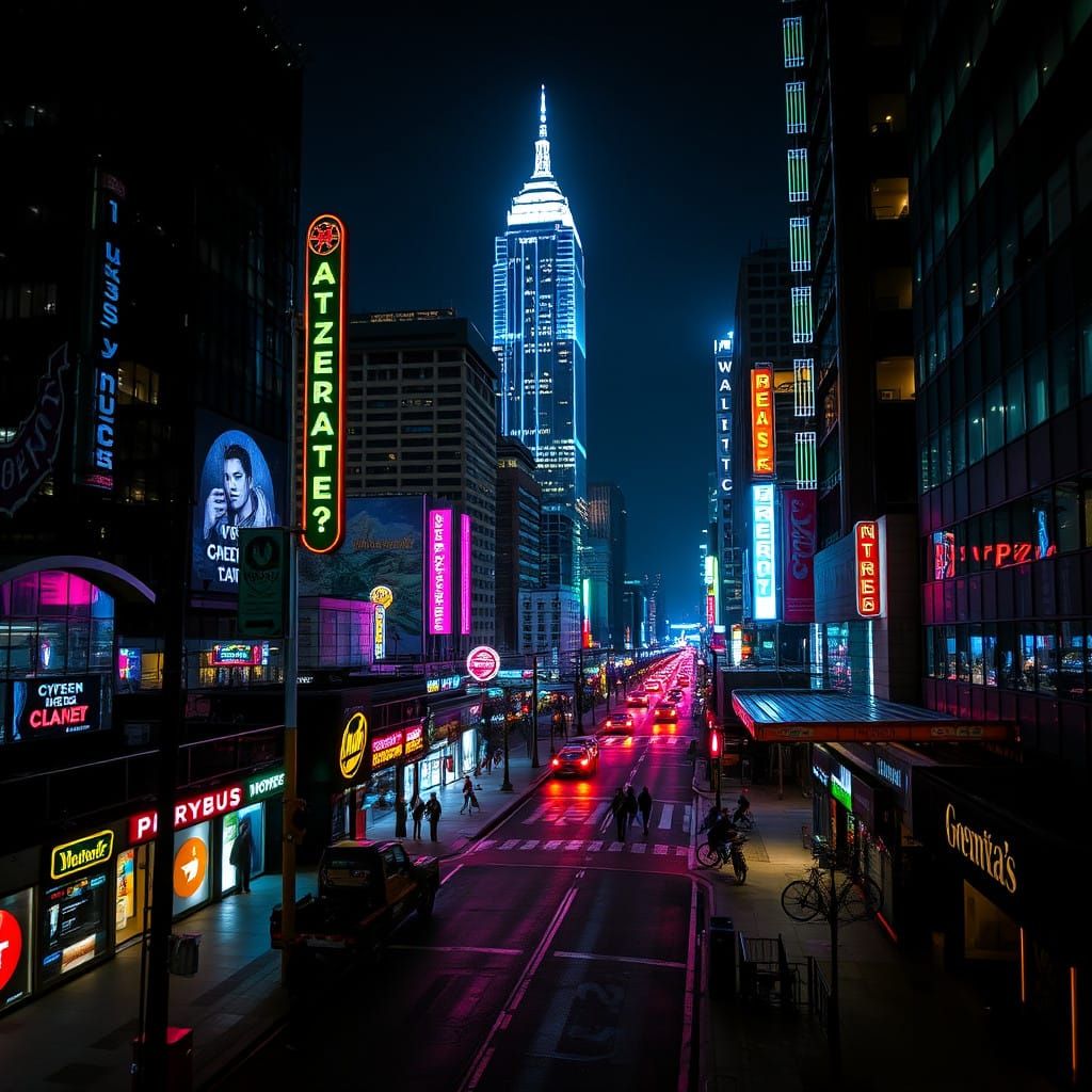 Neon Dreams in Charlotte, NC Cyberpunk Cityscape