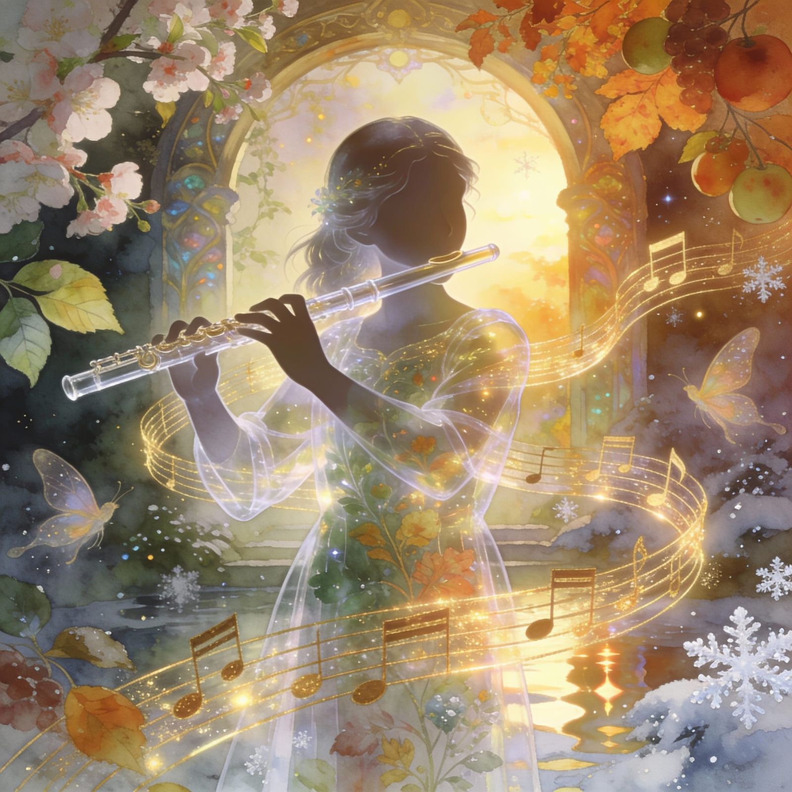 Magical Flute Music with Four Seasons and Fairies