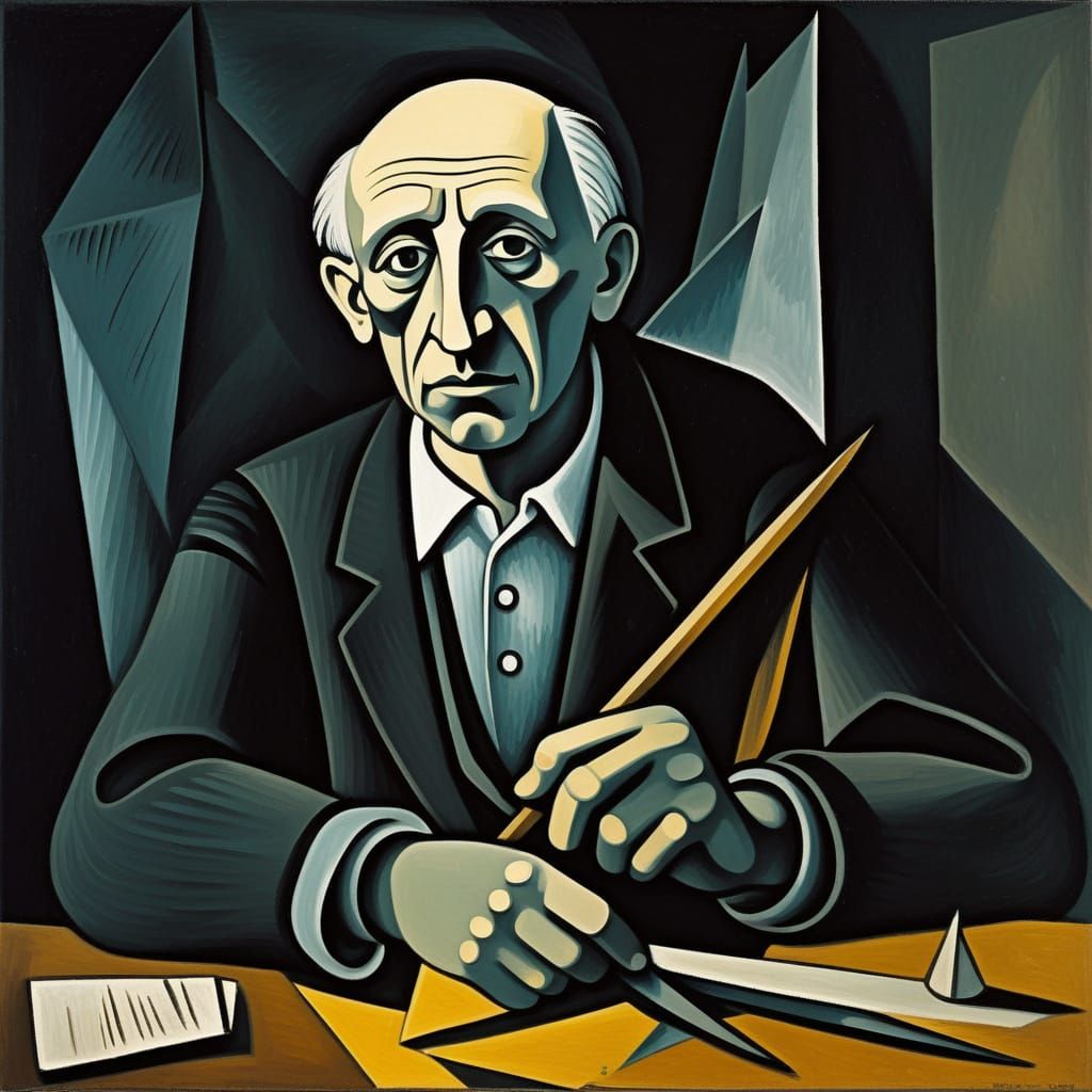 Grimdark Image in Cubist Style