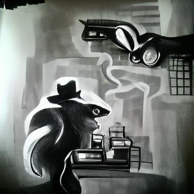 Detective Skunks Solve a Mystery in Film Noir